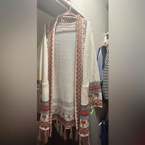 BKE Women's Cream Sweater shawl